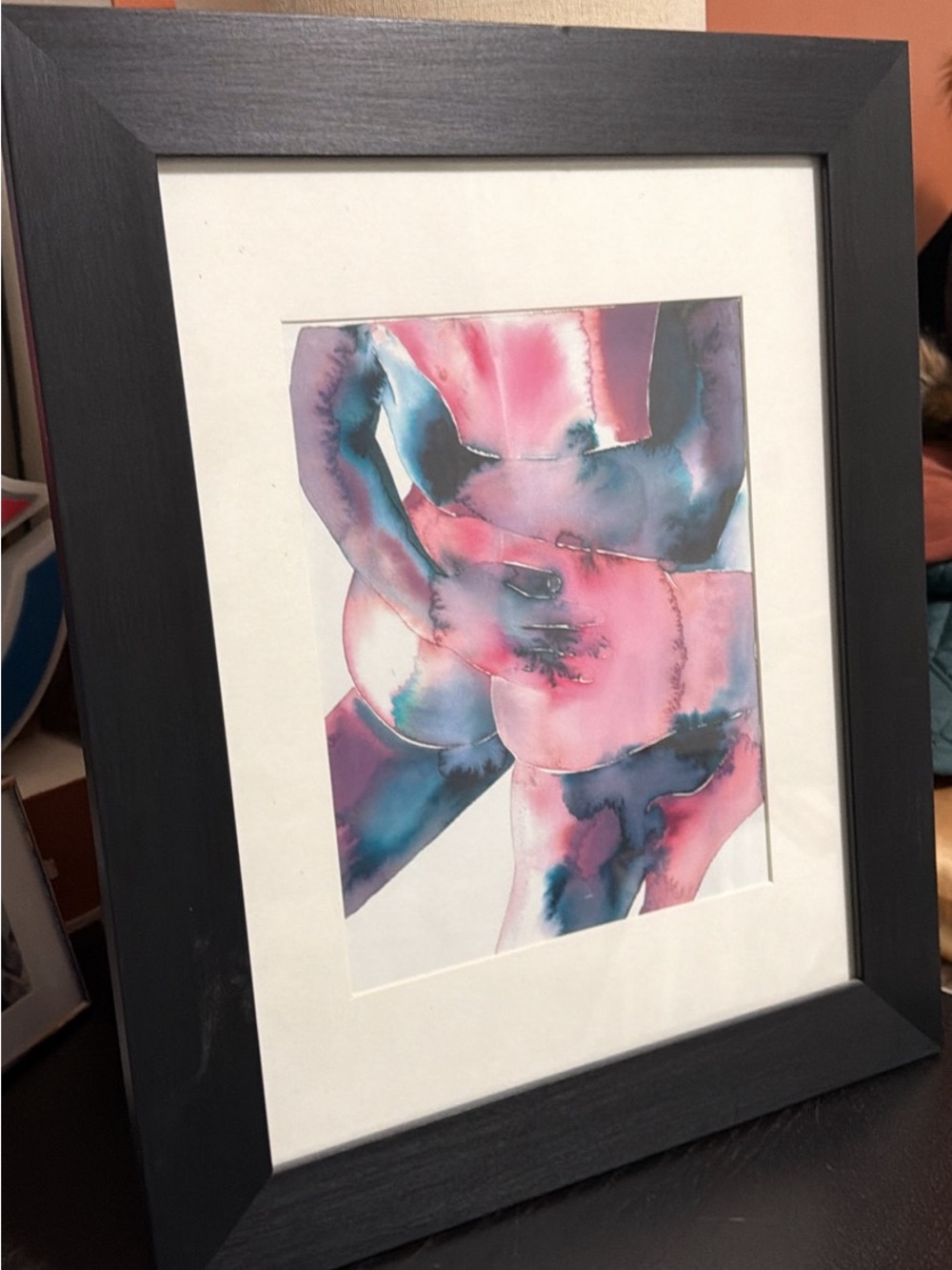"Make Love watercolor no. 239" lithograph - signed by artist, Tina Maria Elena